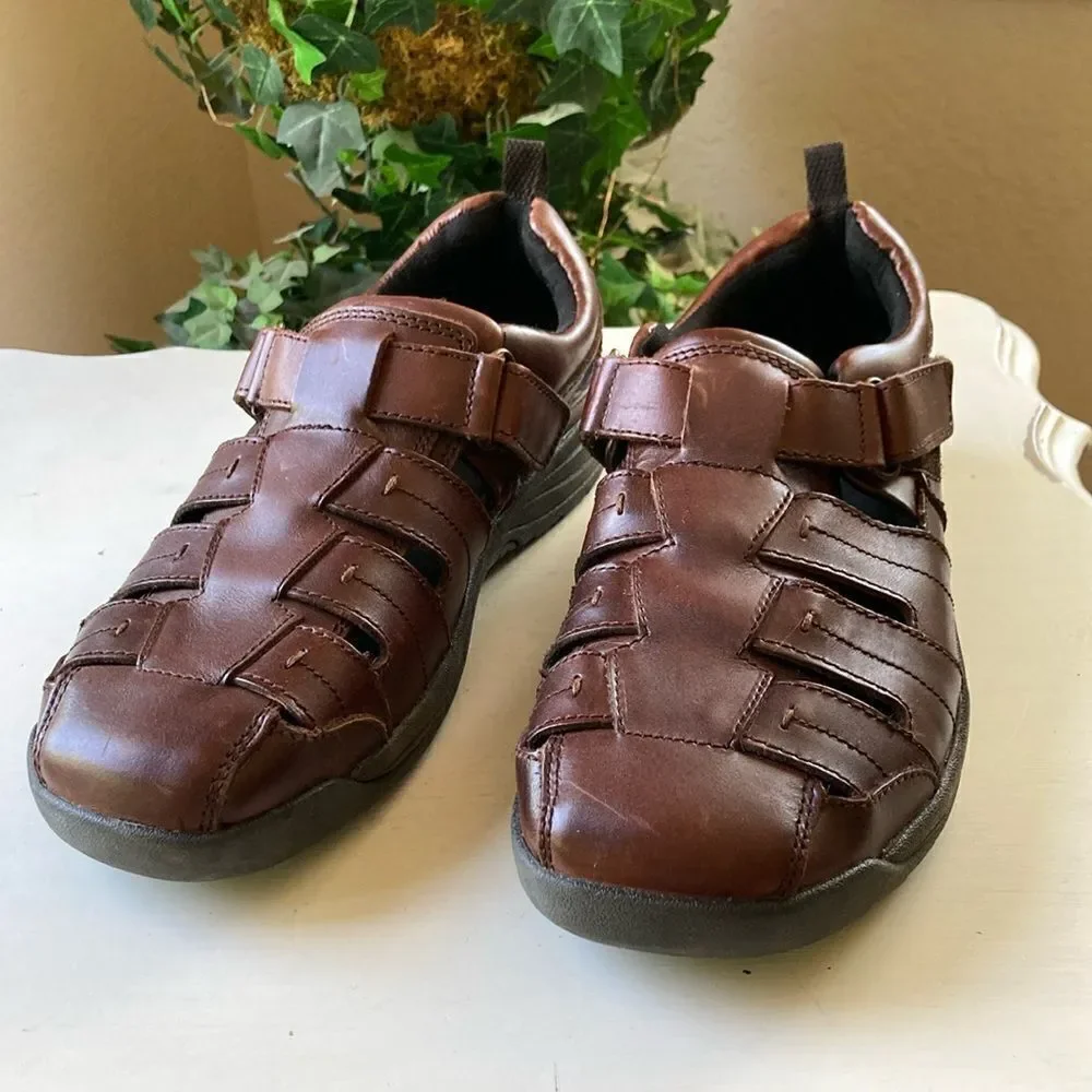 Drew Dublin Leather Fisherman Style Mens Sandals Size 11